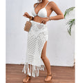 High Slit Tassel Sexy Texture Skirt Beach Vacation Bikini Overskirt Crochet hook