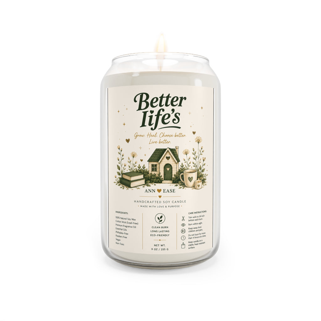 Scented Soy Candle — 13.75 oz “Better Life’s” Handcrafted Home Fragrance