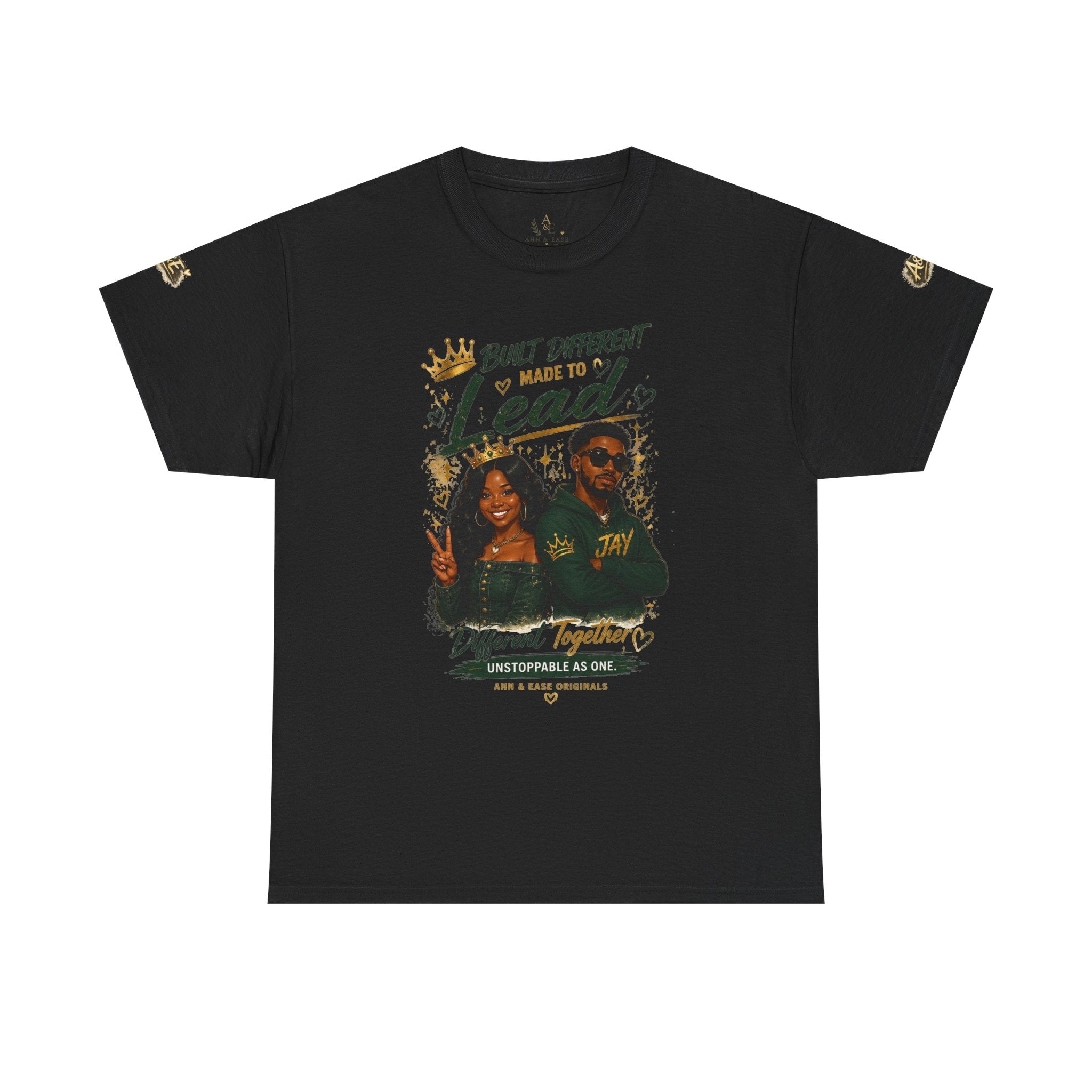 Lead Together Graphic Tee — “Built Different” Inspirational Couple Shirt