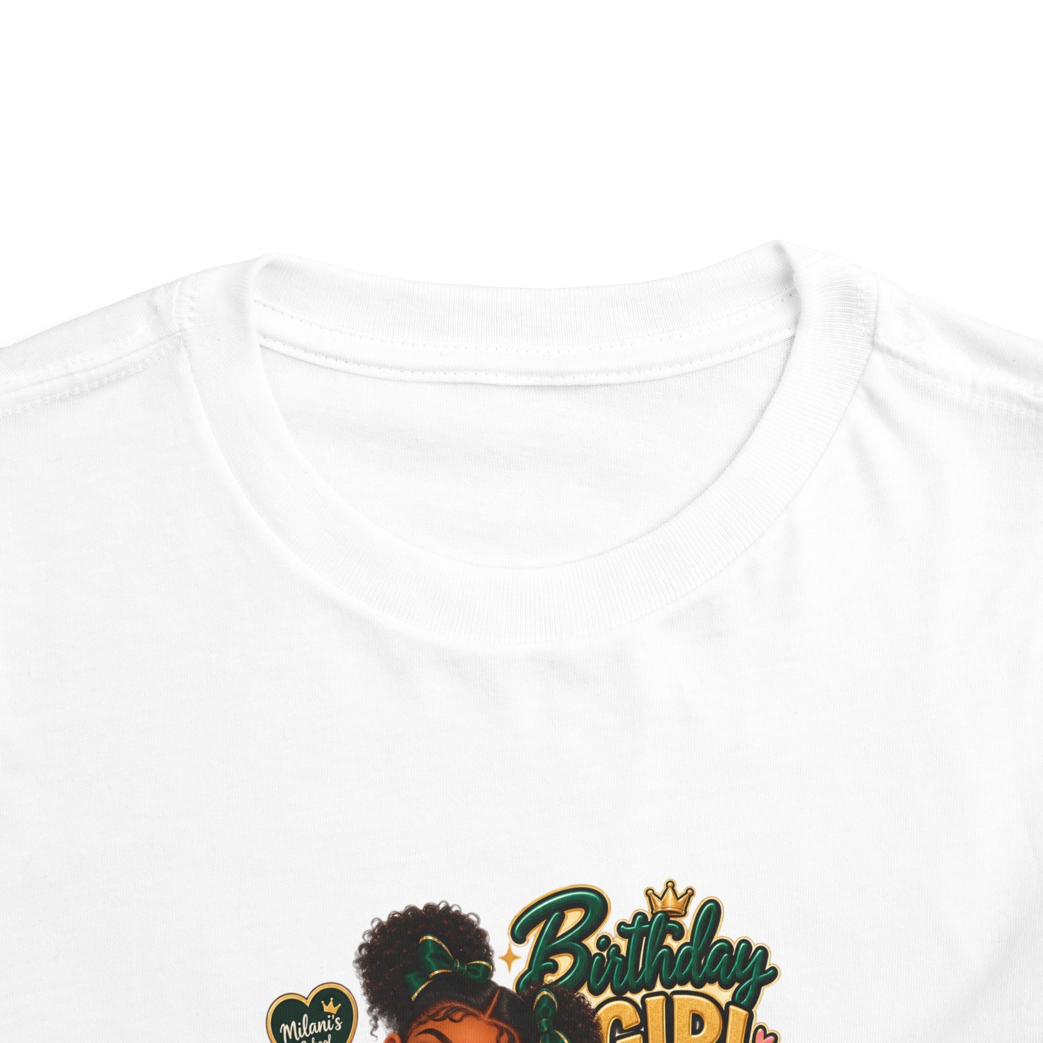 Toddler Tee — 'Milani's 5th Birthday' Cute Girl Graphic Shirt