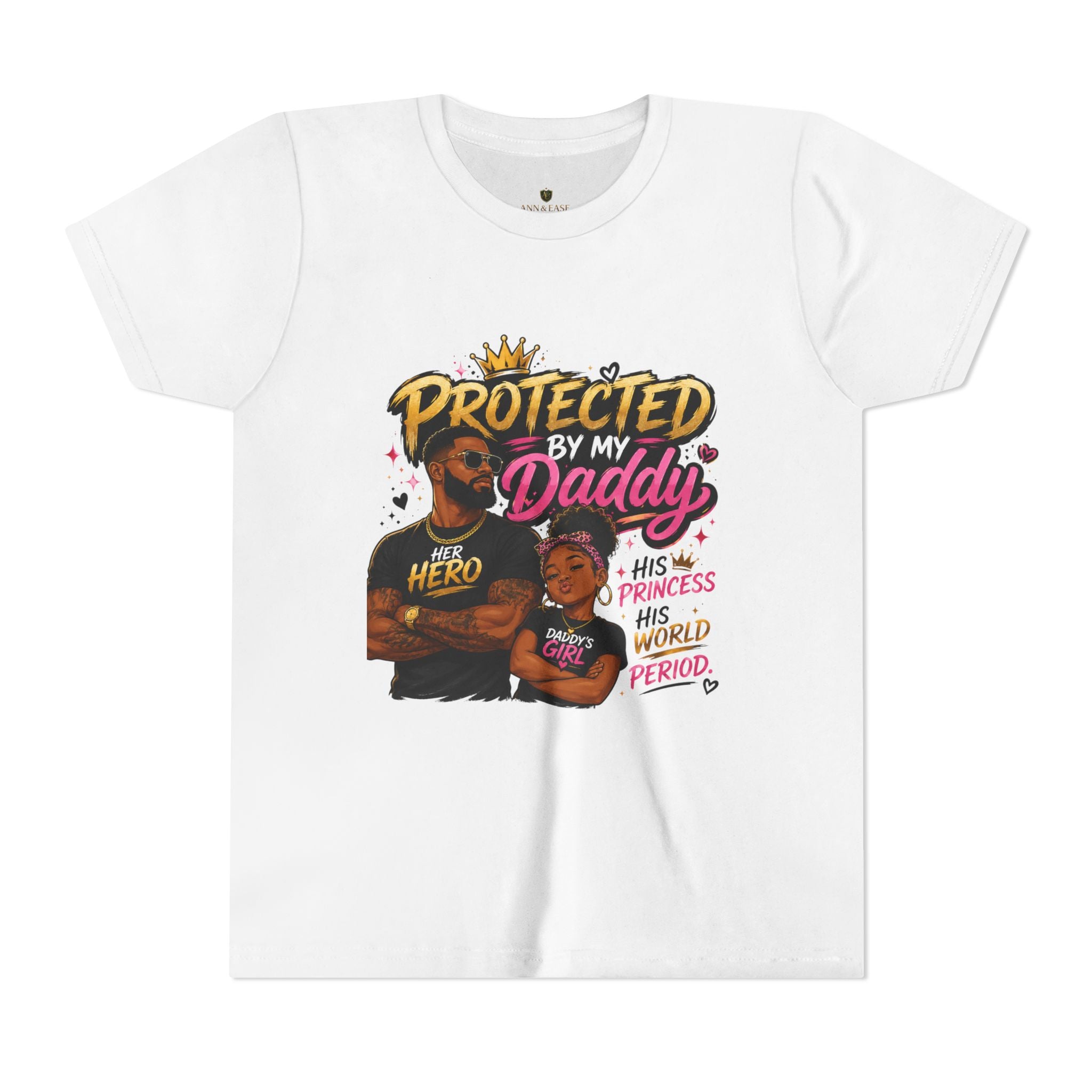 Daddy & Me Youth Tee — "Protected by My Daddy" Father-Daughter Graphic Shirt