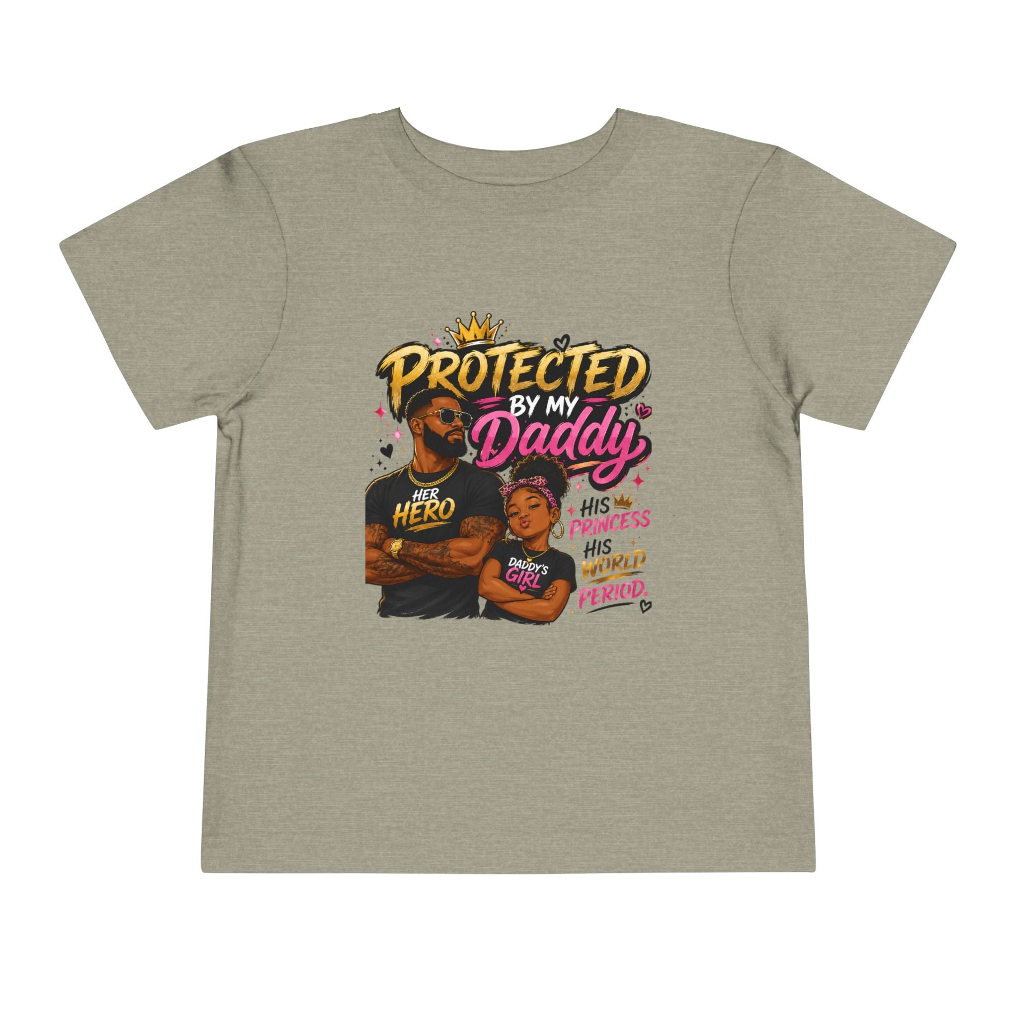 Toddler Tee — "Protected by My Daddy" Daddy’s Girl Graphic Shirt