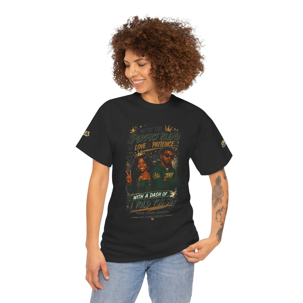 Camiseta para parejas "Perfect Blend" — Camiseta a juego "Te lo dije"