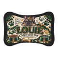 Personalized 'Louie' Dog Feeding Mat — "Certified Good Boy" Non-Slip Pet Placemat