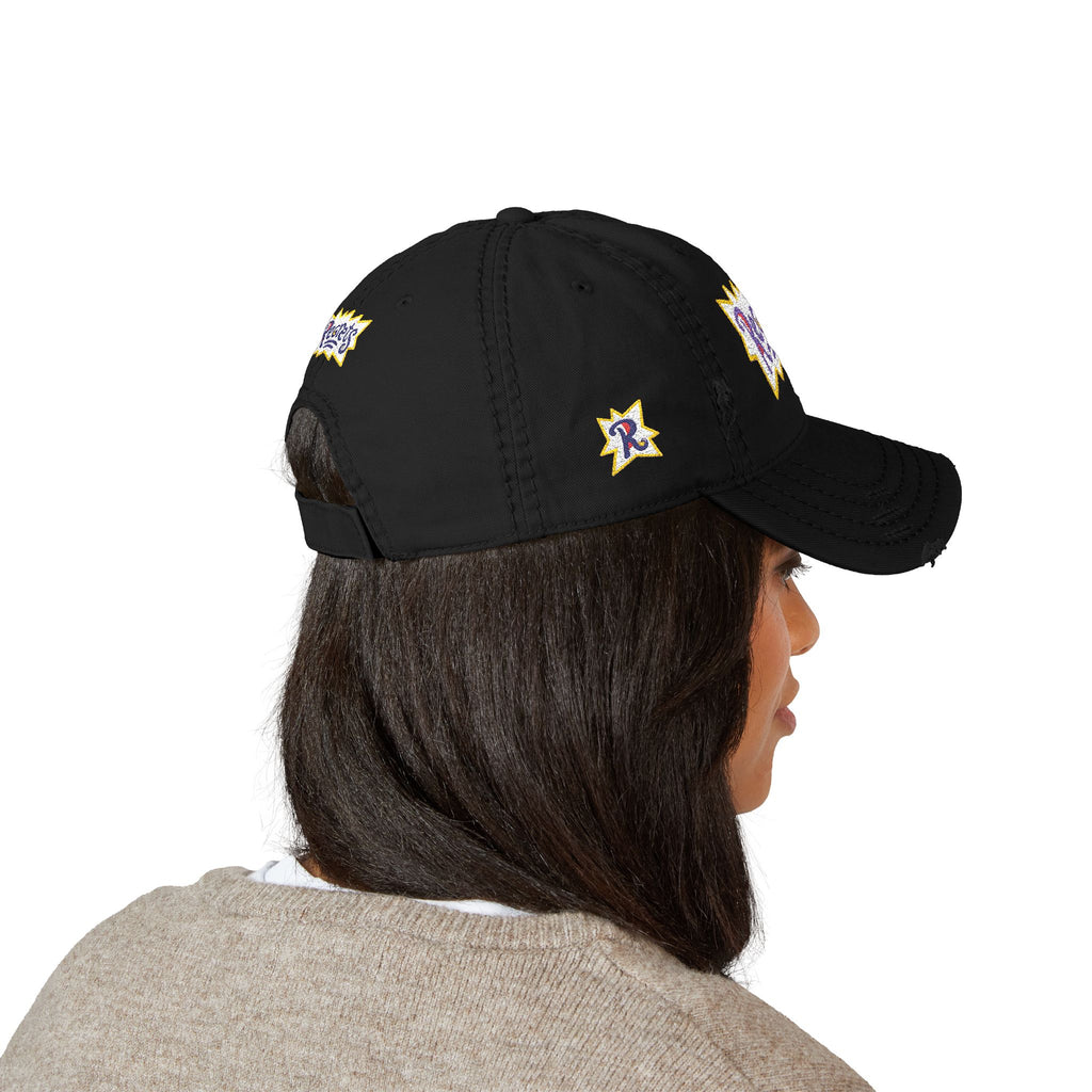 Gorra de papá 'Regrets' bordada desgastada - Gorra de streetwear vintage