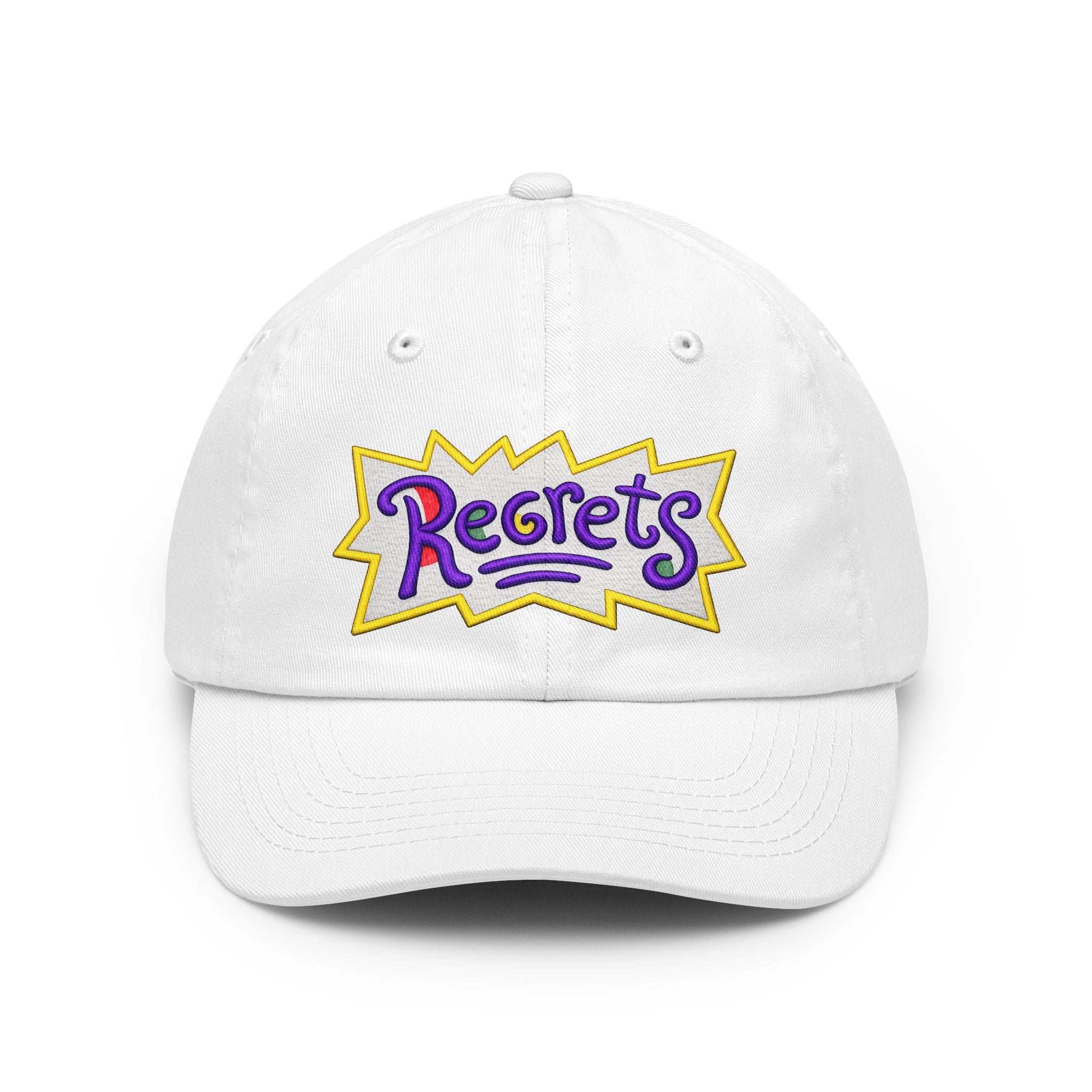 Gorra Dad Hat - Gorra de béisbol bordada con parche retro 'Regrets'