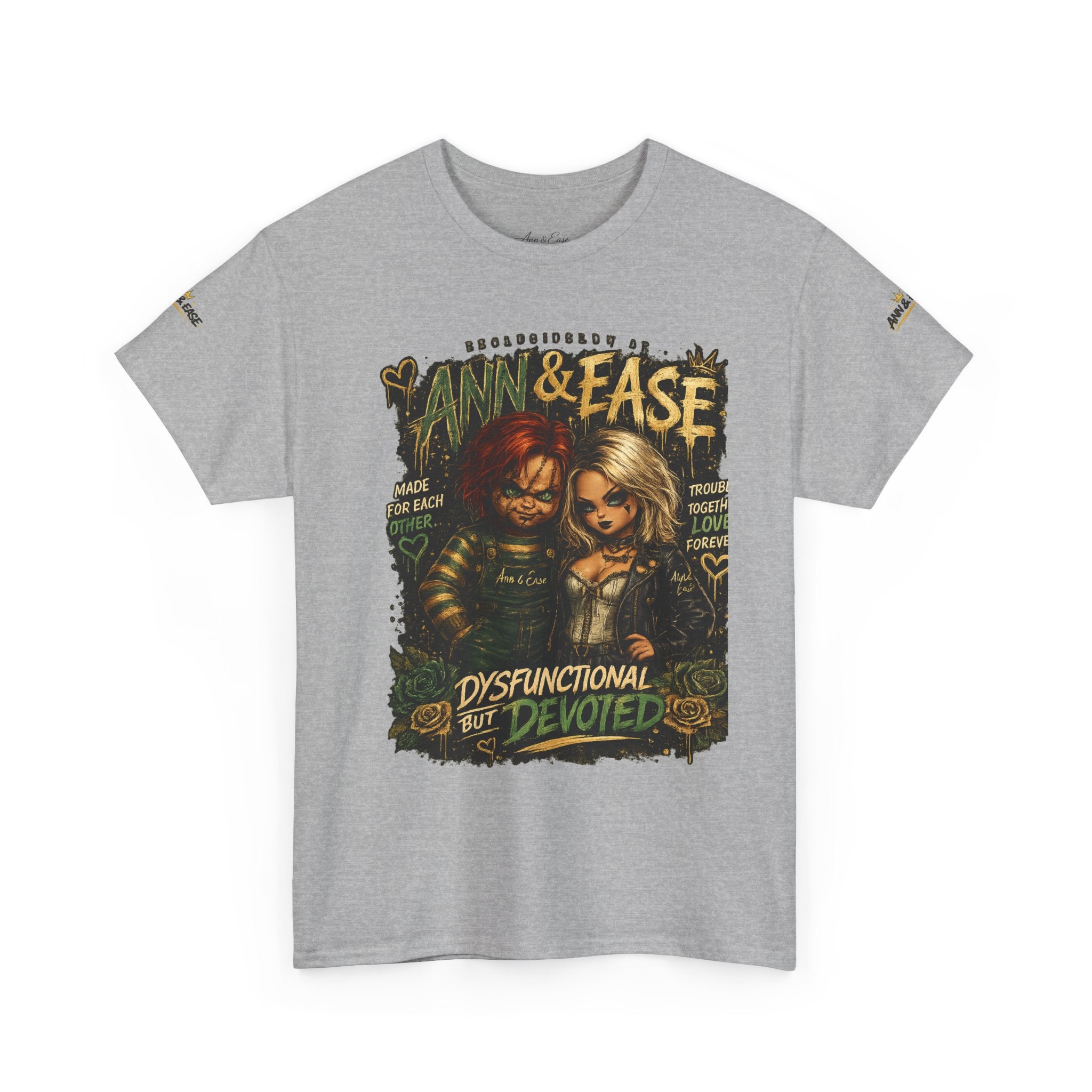 Camiseta gráfica "Disfuncional pero devota" de Ann & Ease
