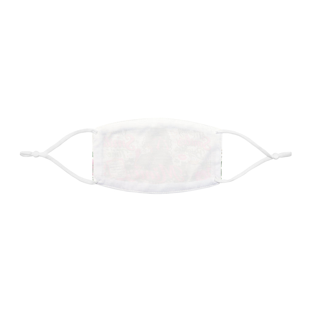 Mimi Floral Smile Polyester Face Mask — Adjustable Snug-Fit
