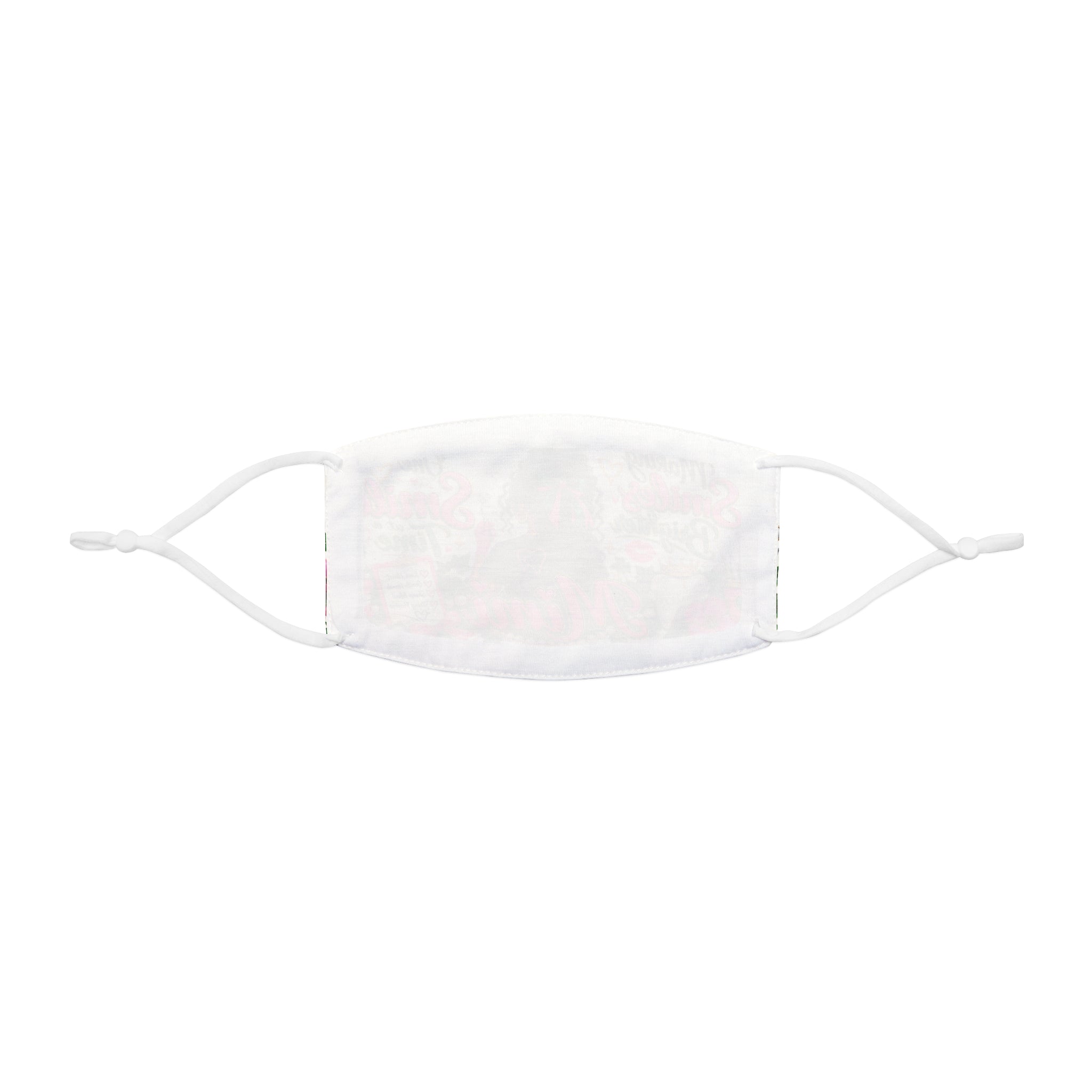 Mimi Floral Smile Polyester Face Mask — Adjustable Snug-Fit