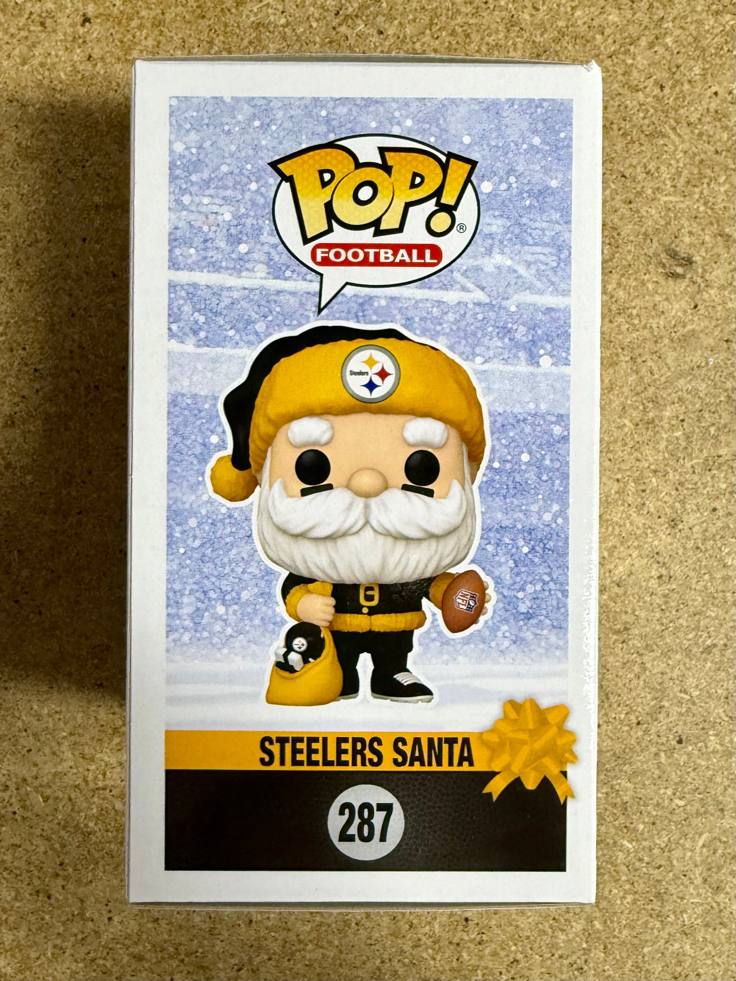 Brett Keisel Funko Pop! de Papá Noel de los Pittsburgh Steelers de la NFL firmado #287 con COA de JSA