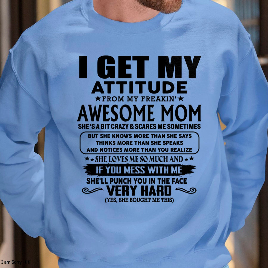 Gracias Mamá - HEREDÉ MI ACTITUD DE MI SÚPER MADRE - Regalo de Mamá para Hijo e Hija - NGHL00 (SKU-TMD-CU-00)