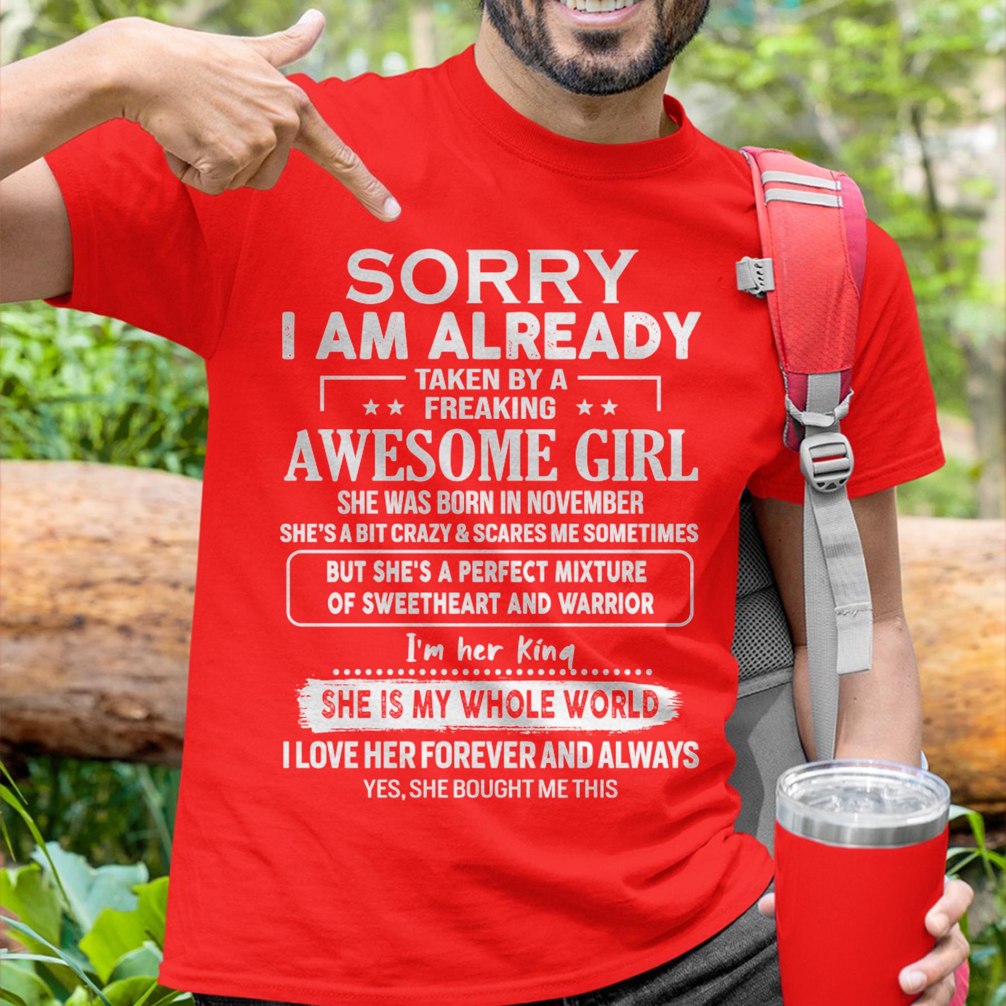 November - Awesome Girl - Perfect Gift For Your Boyfriend, Husband From Wife - NGHL11 (SKU04-86MT-11)