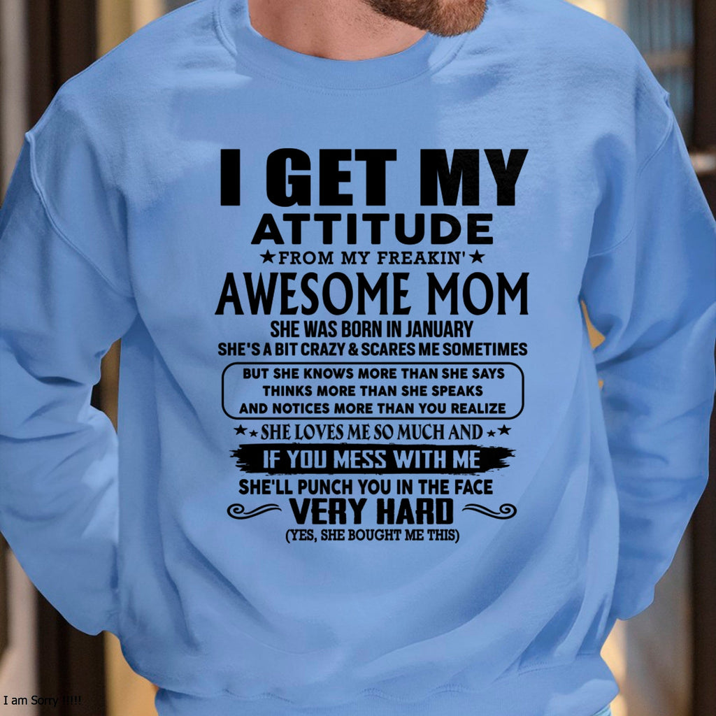 Gracias Mamá - HEREDÉ MI ACTITUD DE MI SÚPER INCREÍBLE MAMÁ - Regalo de Mamá para Hijo e Hija - NGHL01 (SKU-TMD-CU-01)