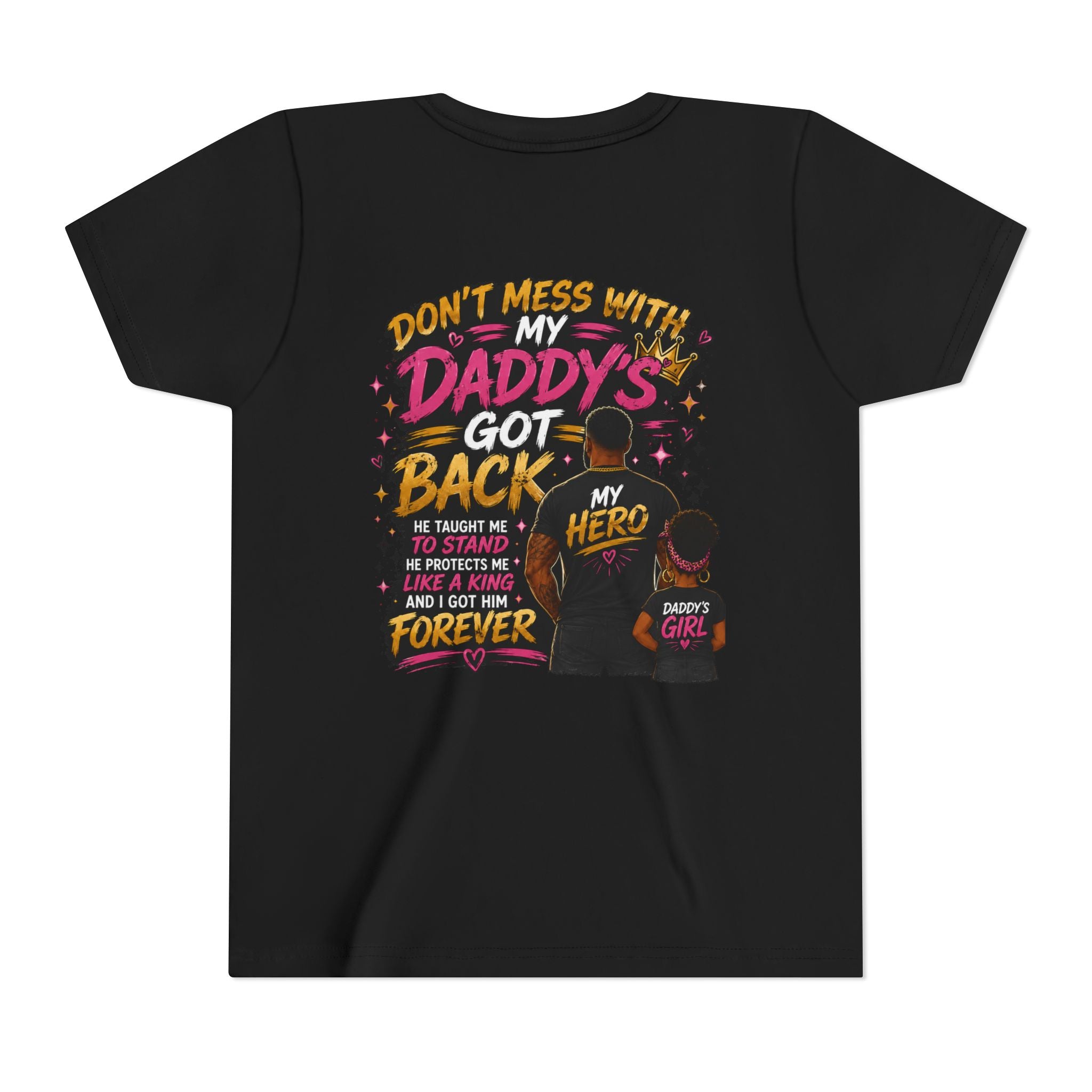 Daddy & Me Youth Tee — "Protected by My Daddy" Father-Daughter Graphic Shirt