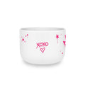 25oz Ceramic Latte Mug — Pink Graffiti Hearts XOXO Design, Valentine’s Day Gift