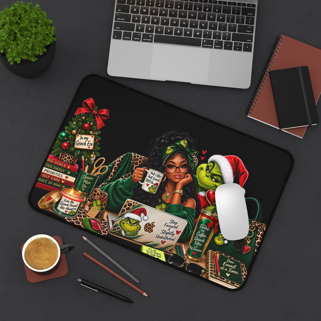 Christmas Grinch Desk Mat — Festive Holiday Office Mouse Pad