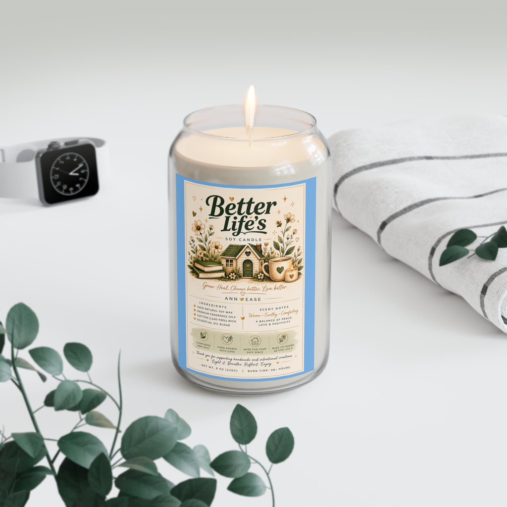 Vela de soja aromática Better Life — 390 g, aroma Cozy Cottage