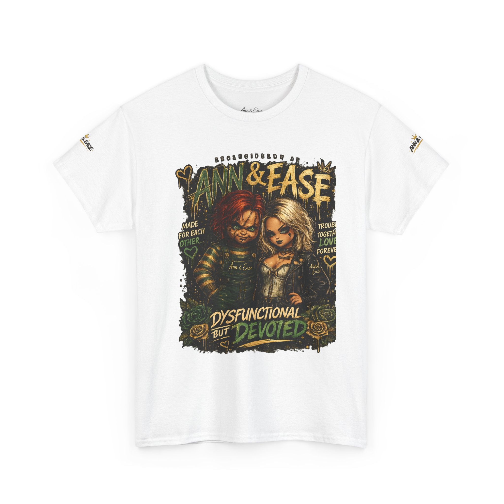 Camiseta gráfica "Disfuncional pero devota" de Ann & Ease