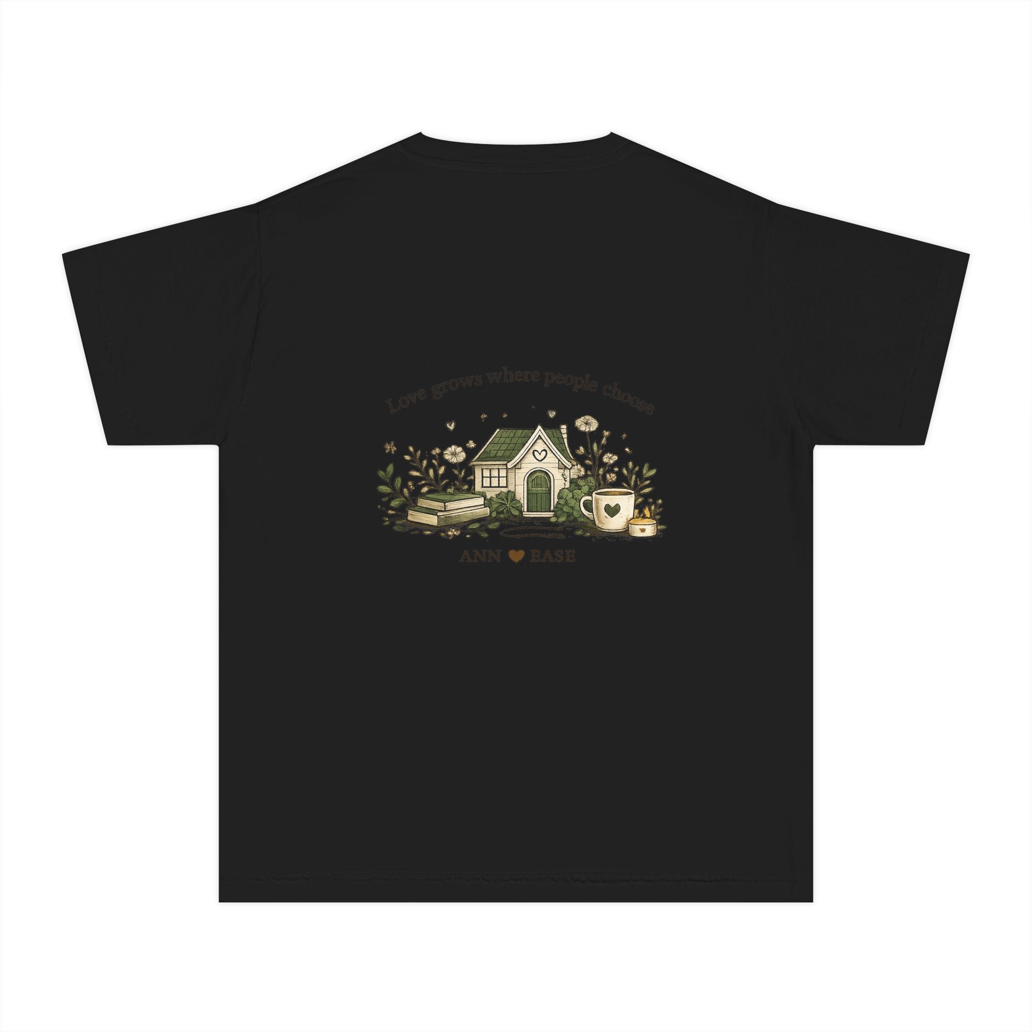 Camiseta juvenil — Gráfico de jardín estilo cabaña "Juntos es mejor"