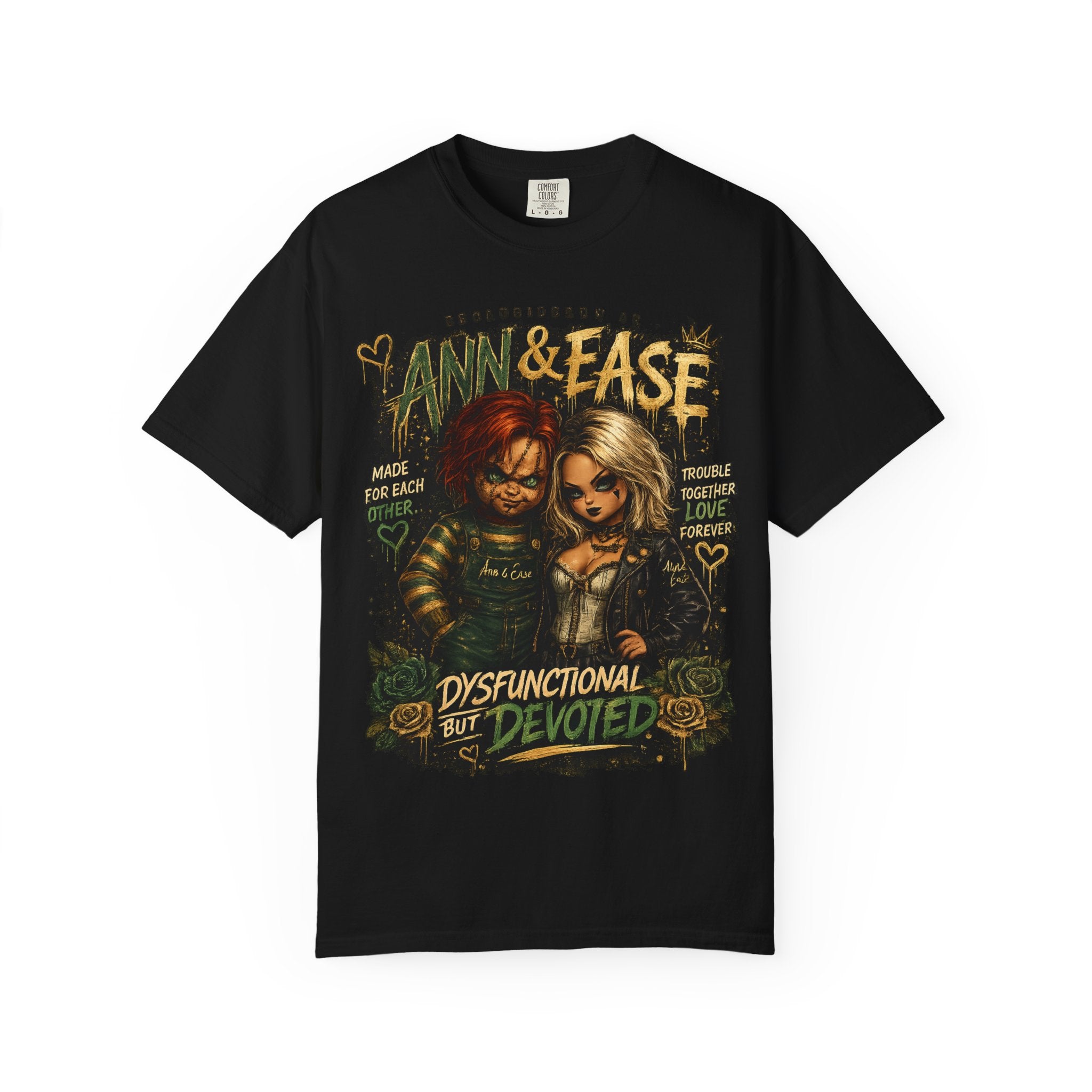 Ann & Ease Camiseta Gráfica "Disfuncional Pero Devota"