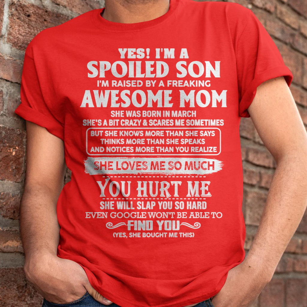 March - Awesome Mom - Perfect Gift For Spoiled Son From Mom - NGHL03 (SKU05-47-03)