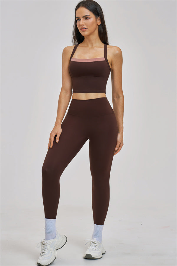 Conjunto de 2 piezas de camiseta de tirantes y leggings Seraphine
