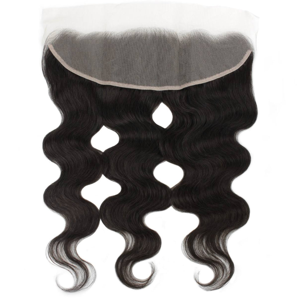 Frontal de Cabello Humano de Encaje Transparente 13x4 Onda Corporal Brasileña
