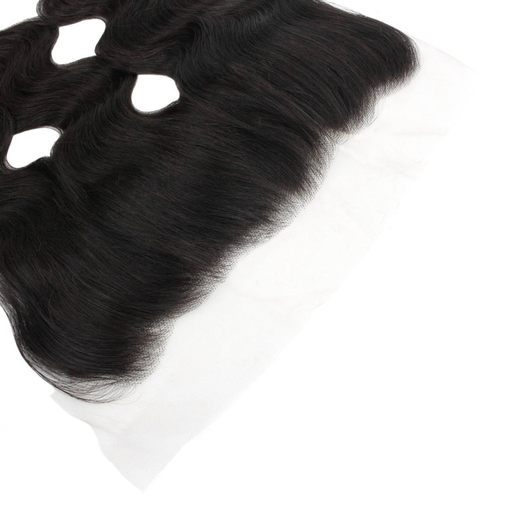 Frontal de Cabello Humano de Encaje Transparente 13x4 Onda Corporal Brasileña