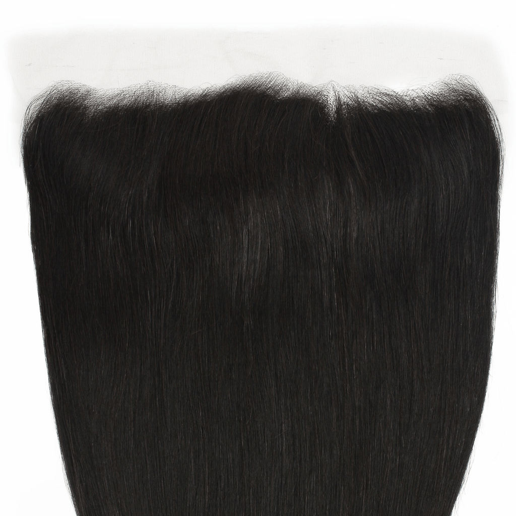 Frontal de pelo humano liso brasileño 13x4 con encaje HD