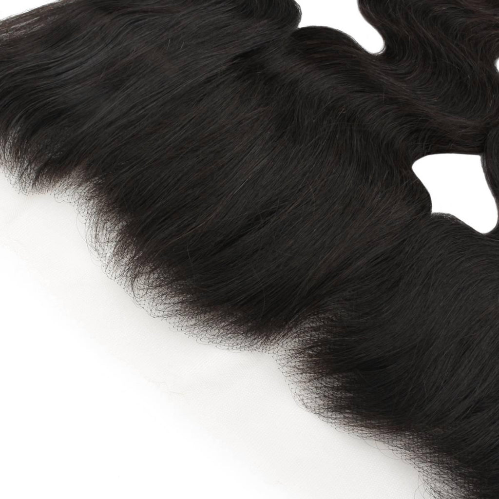 Frontal de cabello humano HD Lace 13x4 con onda corporal brasileña