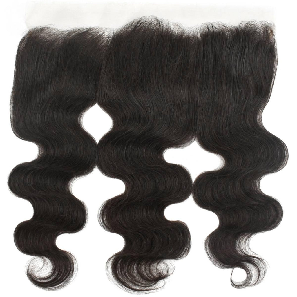 Frontal de cabello humano HD Lace 13x4 con onda corporal brasileña