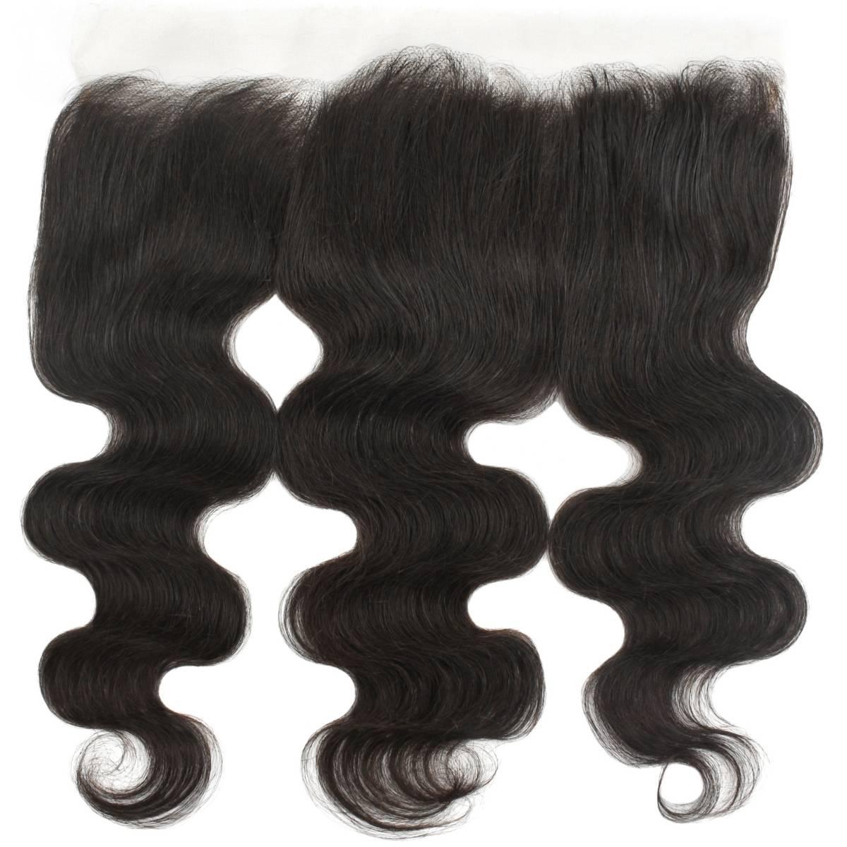 Frontal de cabello humano HD Lace 13x4 con onda corporal brasileña