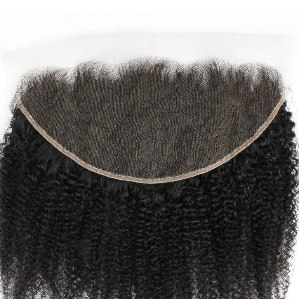 Frontal de cabello humano Afro Kinky 13x6 HD Lace