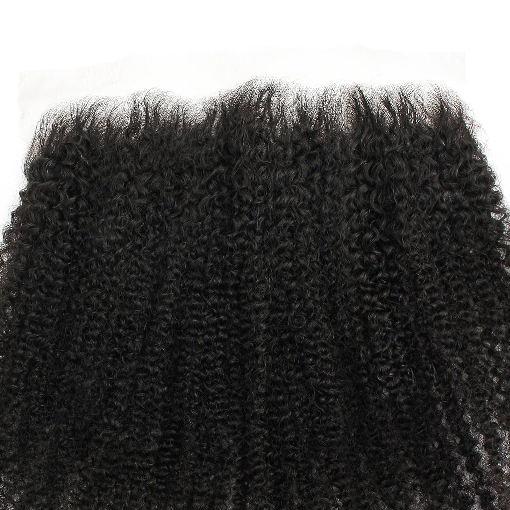 Frontal de cabello humano Afro Kinky 13x6 HD Lace