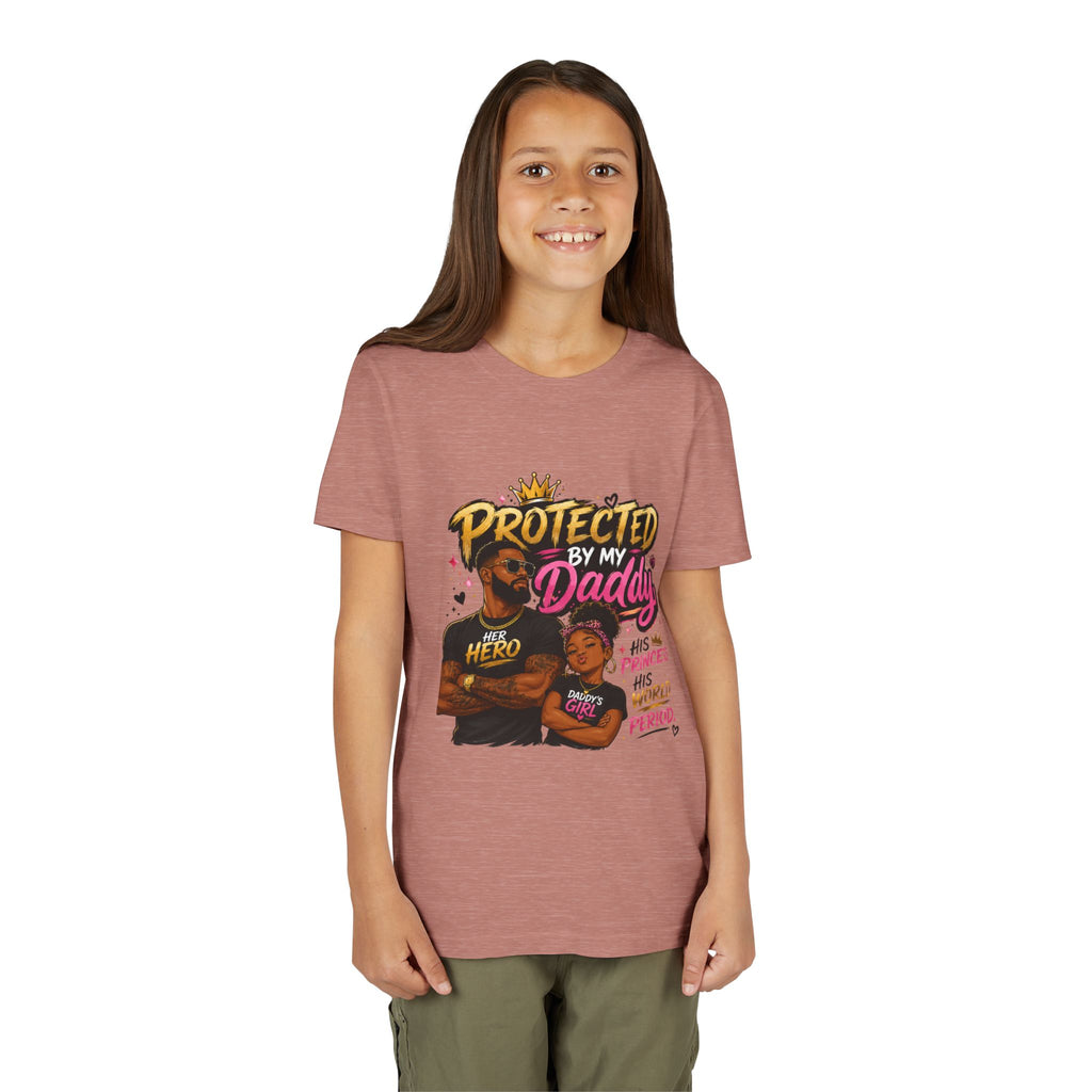 Daddy & Me Youth Tee — "Protected by My Daddy" Father-Daughter Graphic Shirt