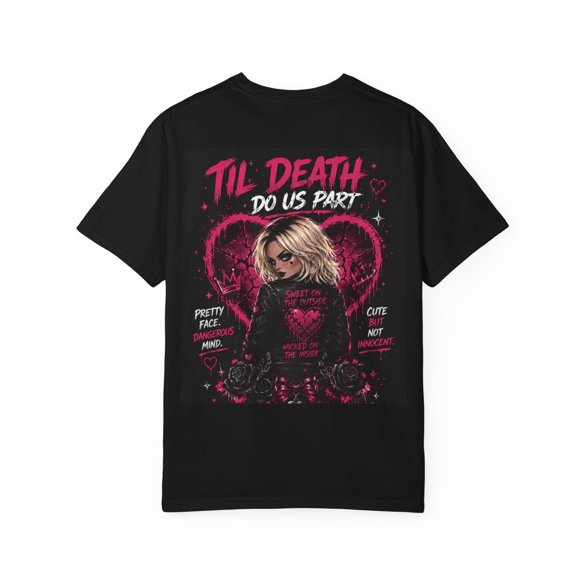 Graphic Tee — “Pretty Dangerous / Cute But Cursed” Gothic Valentine T-Shirt