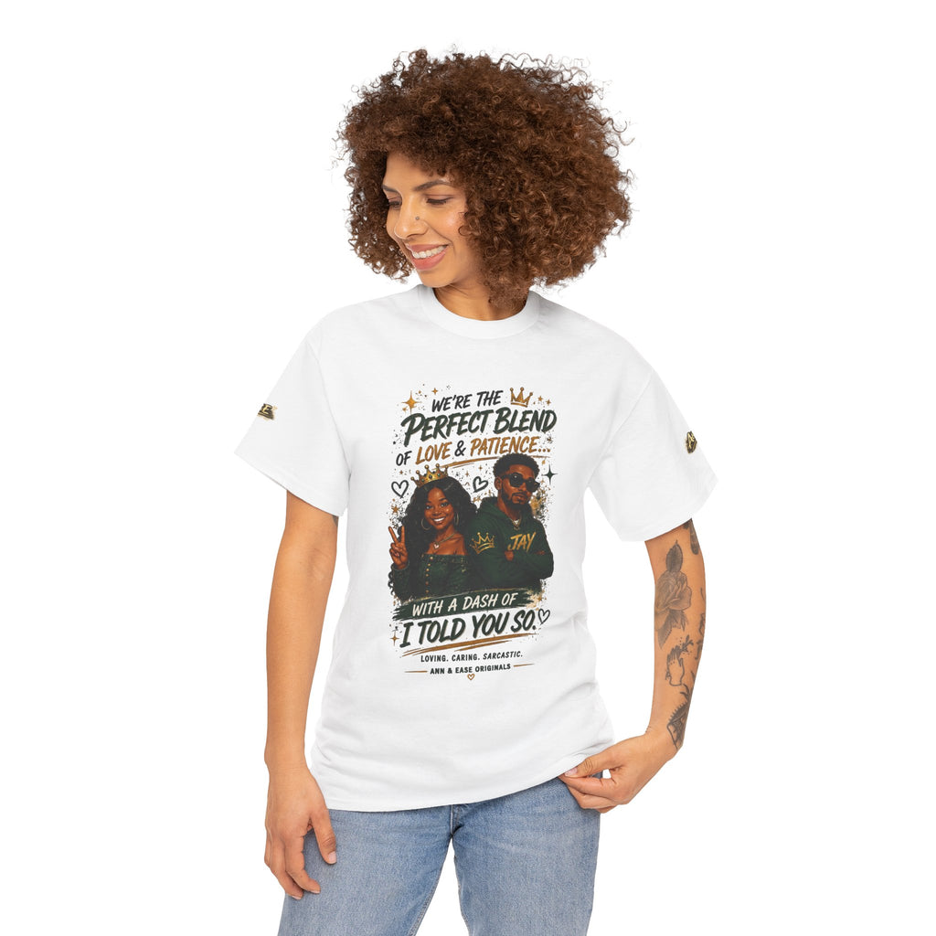 Camiseta para parejas "Perfect Blend" — Camiseta a juego "Te lo dije"