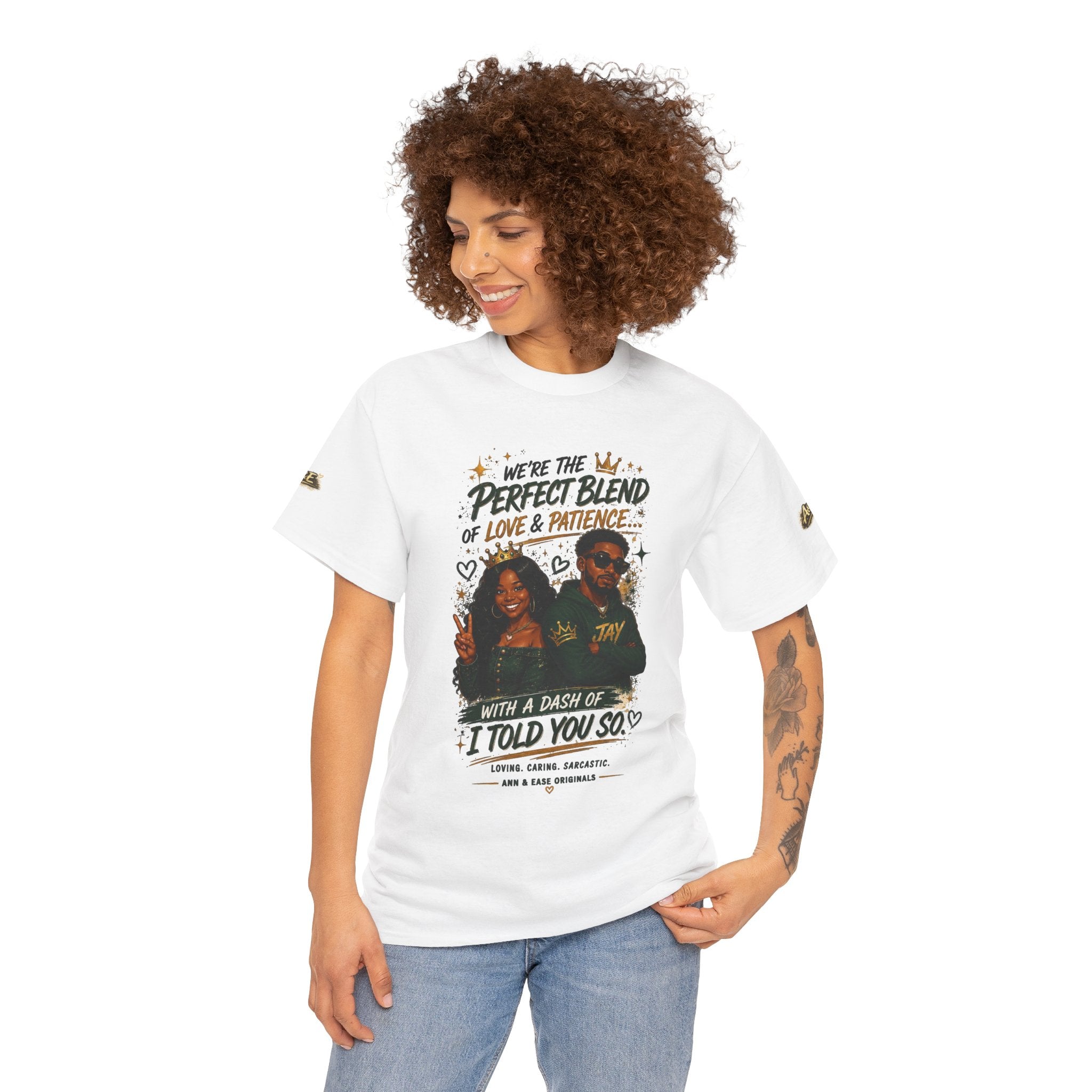 Camiseta para parejas "Perfect Blend" — Camiseta a juego "Te lo dije"