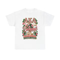 AKA Simone Globe Crown T‑Shirt — Pink & Green Sorority Travel Tee