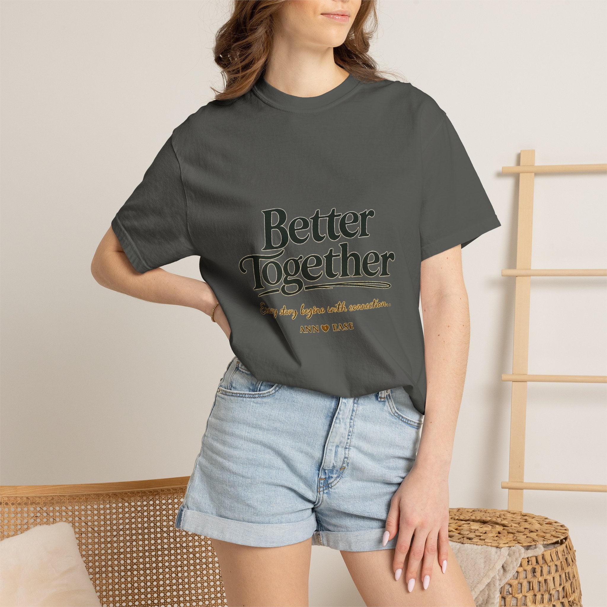 Better Together T-Shirt — “Better Together” Graphic Tee with Cozy Cottage Back Print