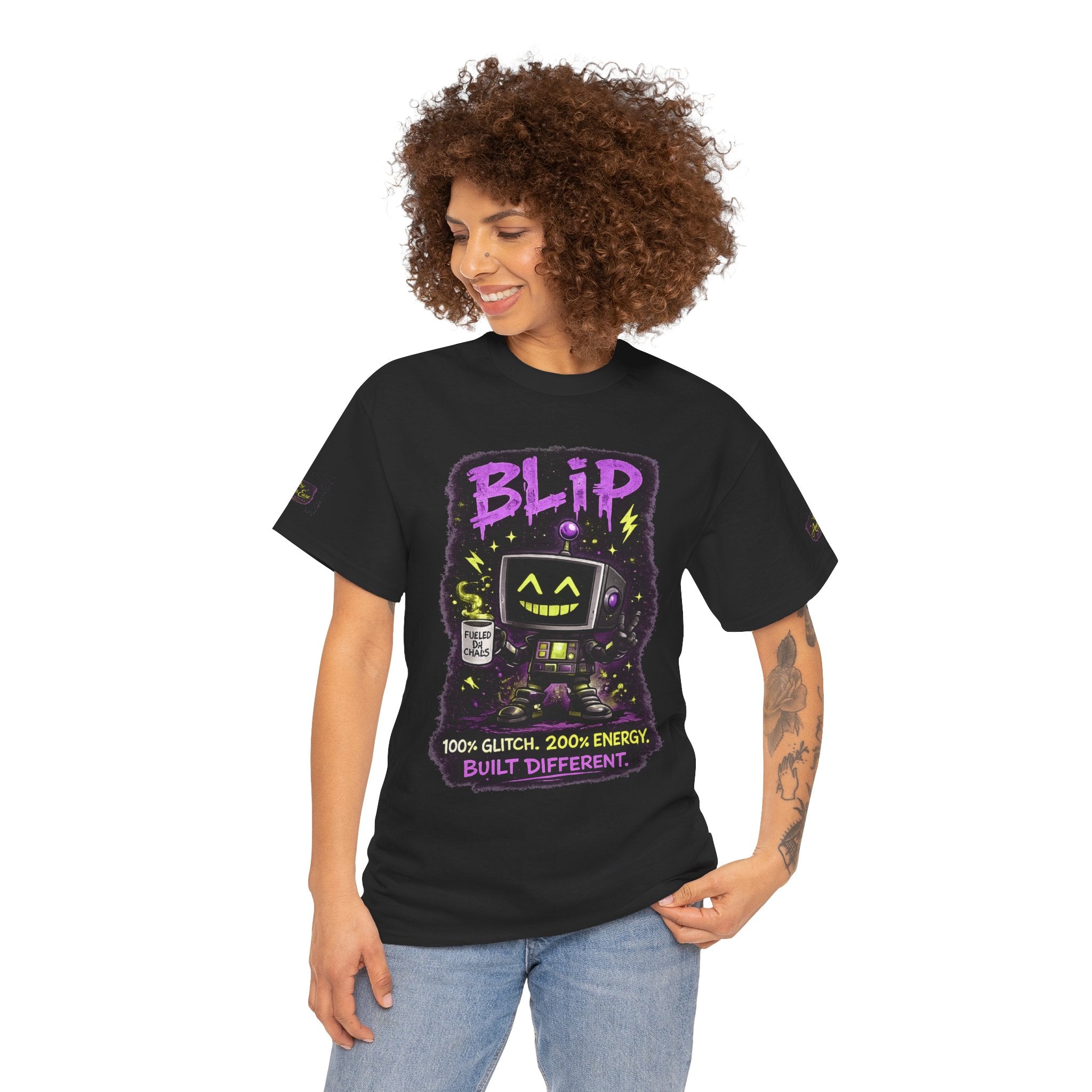 Blip Retro Robot Tee — “I Don’t Follow Orders” Glitch Graphic T-Shirt