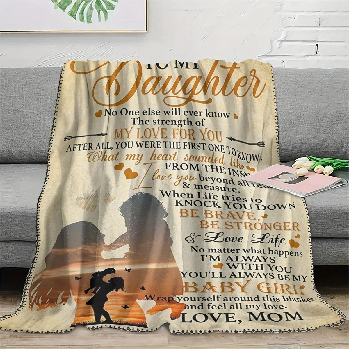 Manta de regalo especial para tu hija - De Mamá (SKUB07-32)