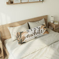 Stay Awhile Body Pillow — Cozy Neutral Home Décor Lumbar Pillow