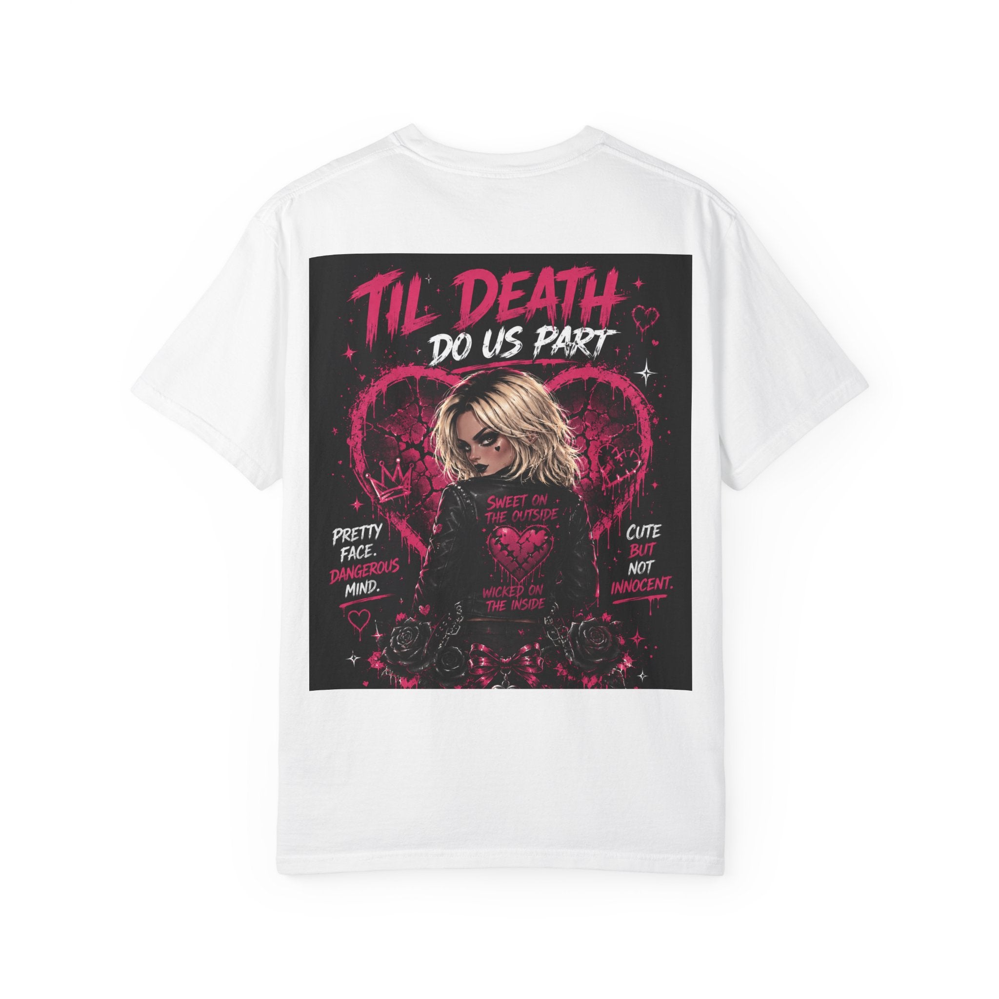 Graphic Tee — “Pretty Dangerous / Cute But Cursed” Gothic Valentine T-Shirt