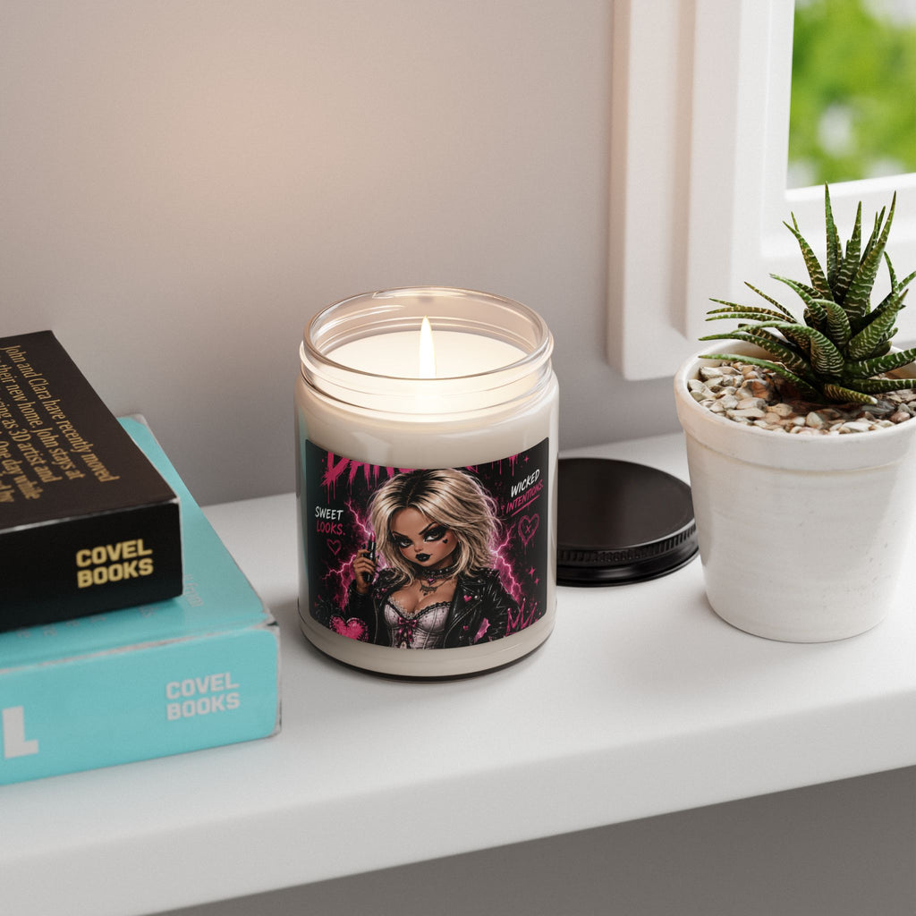 Vela de soja aromática Goth Punk Girl — Vela en frasco de 9 oz "Sweet Vibes"