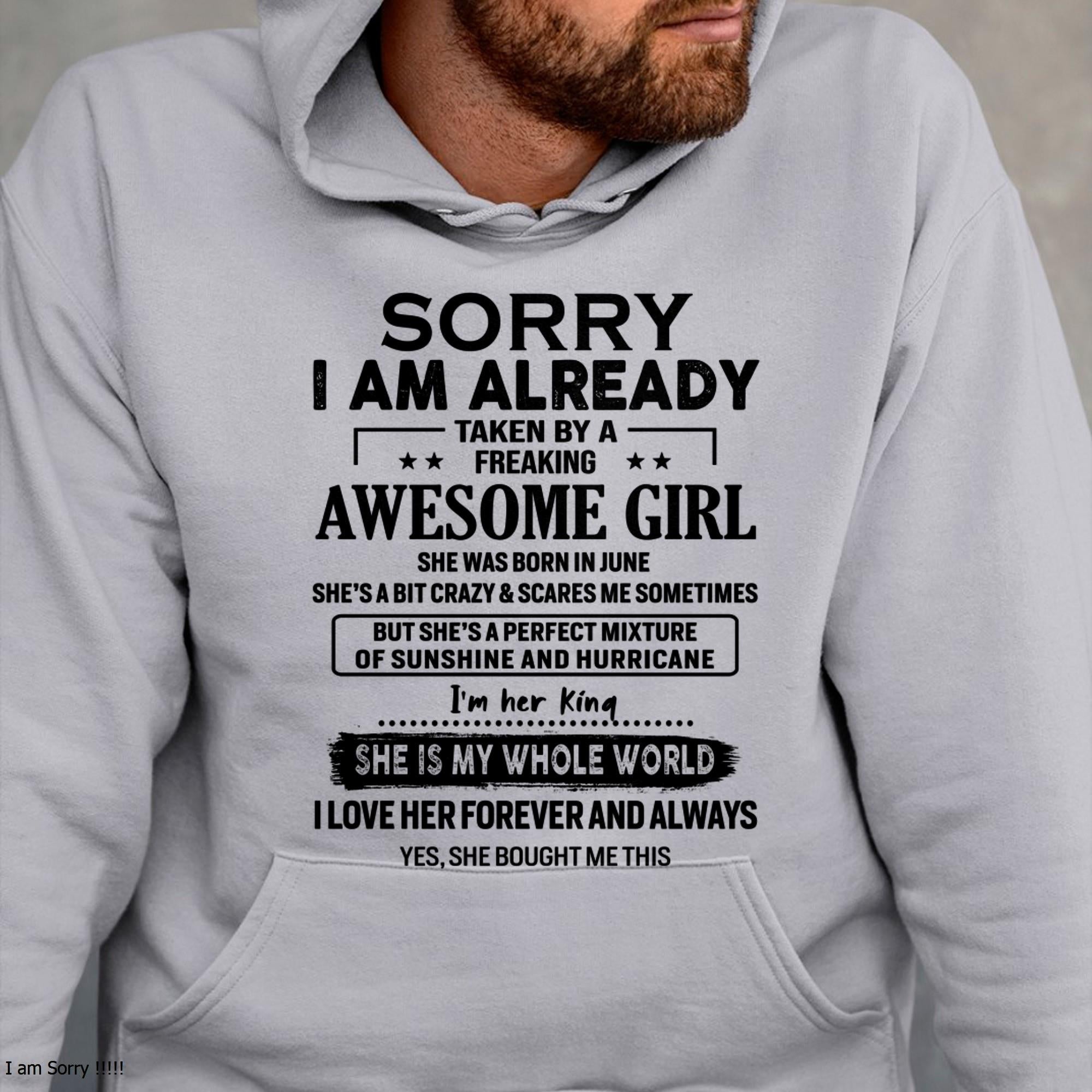 Junio - Lo siento, ya estoy tomado por una chica increíble - Regalo para esposo de parte de esposa - NGHL06 (SKU-TSRGIRL-06)