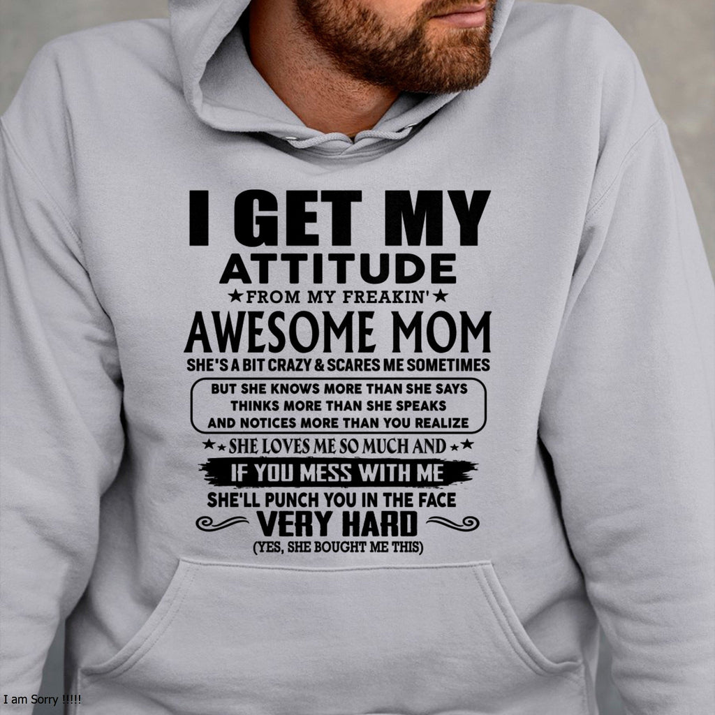 Gracias Mamá - HEREDÉ MI ACTITUD DE MI SÚPER MADRE - Regalo de Mamá para Hijo e Hija - NGHL00 (SKU-TMD-CU-00)