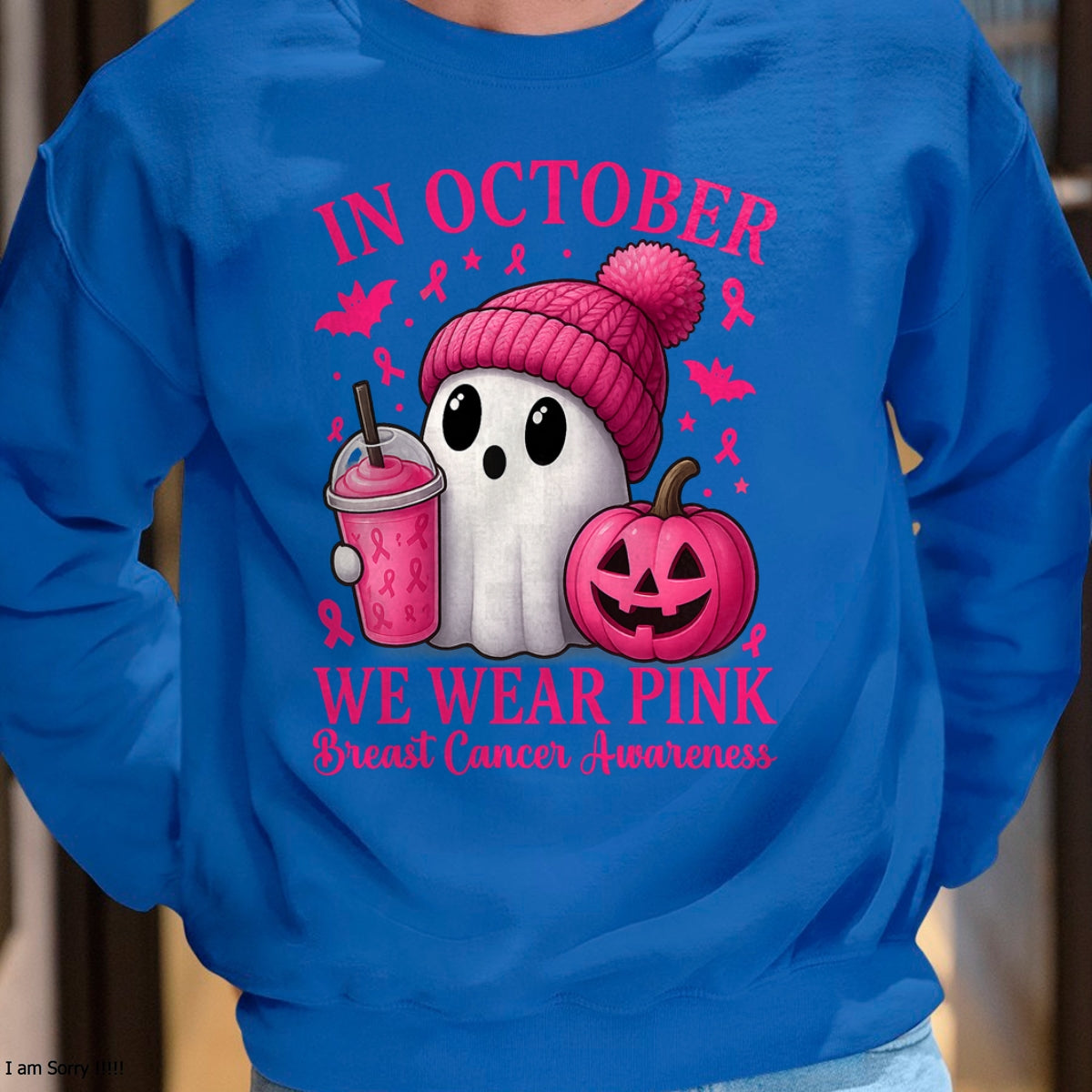 Camiseta de Halloween para mujer con diseño de concienciación sobre el cáncer de mama en octubre, usamos rosa, camiseta/sudadera con capucha unisex de Halloween - NGHL00