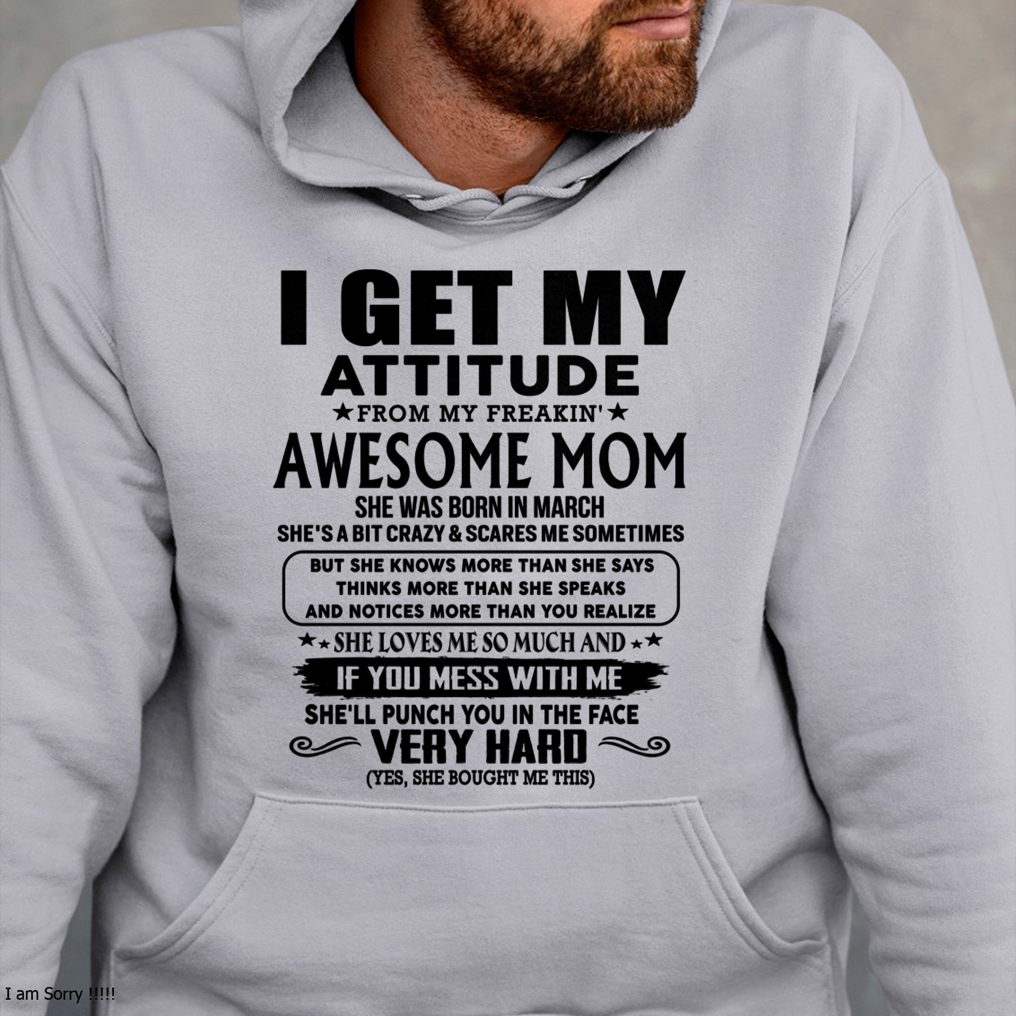 Gracias Mamá - Mi ACTITUD LA HEREDÉ DE MI INCREÍBLE MAMÁ - Regalo para hijo e hija de parte de mamá - NGHL03 (SKU-TMD-CU-03)