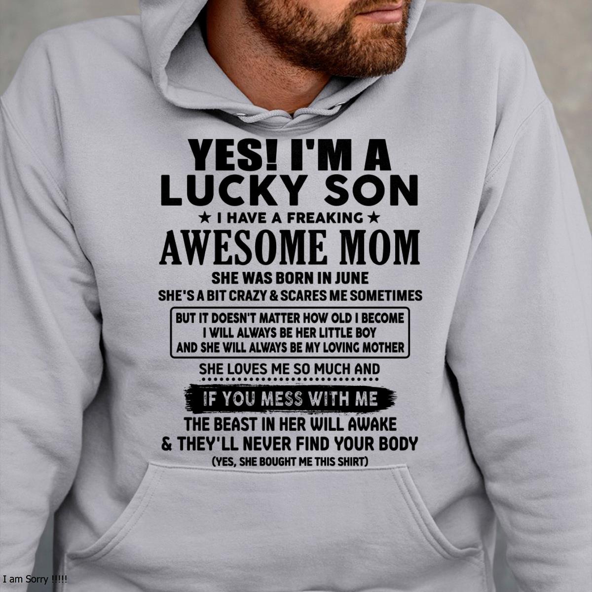 June - Soy un hijo afortunado - Regalo para mi hijo de parte de mamá - NGHL06 - (SKU-T1206LMS-06)